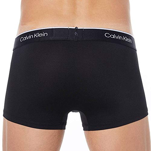 Calvin Klein Low Rise Trunk 2pk Bóxer, Negro (Black/Black 001), M (Pack de 2) para Hombre