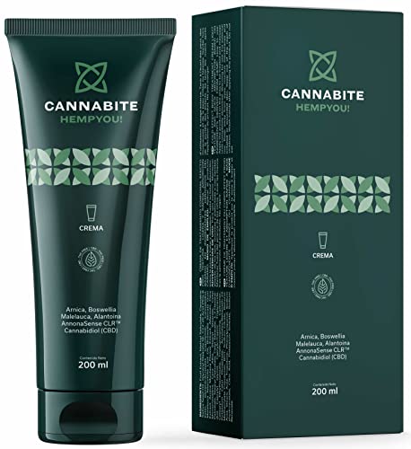 CANNABITE HEMPYOU CREMA 200ml Para el Alivio de Dolores Musculares y Articulaciones con CBD , Arnica | Pomada | Efecto Frío | Sin parabenos | Sin colorantes |