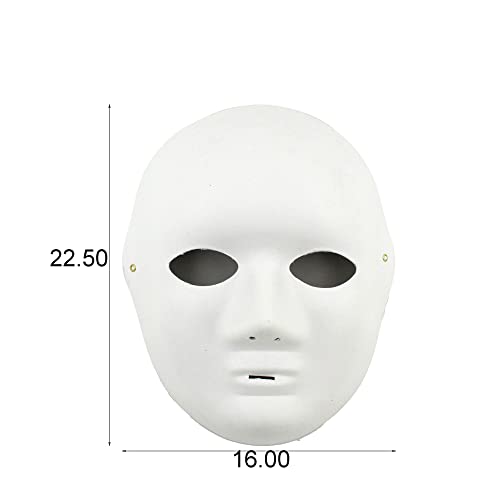 Carnavalife, 12 Máscaras Blancas para Pintar, Máscara de Pulpa en Blanco, DIY, Accesorio ideal para Disfraces de Carnaval, Halloween, Cosplay, Fiestas （Hombre*6 Mujer*6）