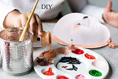 Carnavalife, 12 Máscaras Blancas para Pintar, Máscara de Pulpa en Blanco, DIY, Accesorio ideal para Disfraces de Carnaval, Halloween, Cosplay, Fiestas （Hombre*6 Mujer*6）