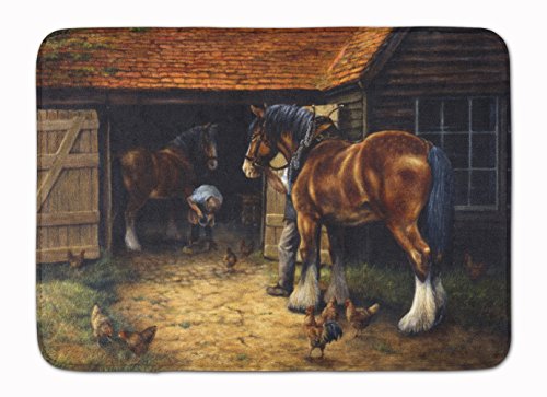 Caroline Tesoros del bdba0086rug Caballo y Herrero por Daphne Baxter Floor Mat, 19 "x 27", Multicolor