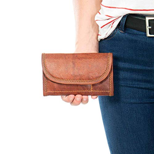 Cartera Gusti Leder nature Ranya Monedero Accesorio Billetera Estuche Hombre Mujer Cuero de Cabra Marrón Claro A10