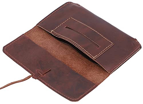 Cartera Gusti para Tabaco Jesse de Cuero marrón Oscuro