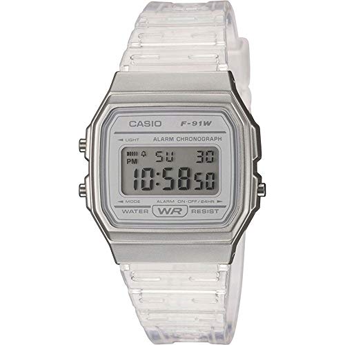 Casio Reloj Digital para Mujer de Cuarzo con Correa en Resina F-91WS-7EF