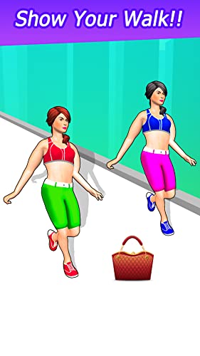 Catwalk girl beauty body fashion race for battle run to dressup & win show this makeover games 2021.Enoy catwalk hair race with body runner bounce project challenge to collect cash on bridge 3d game