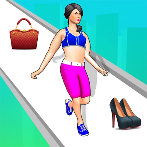 Catwalk girl beauty body fashion race for battle run to dressup & win show this makeover games 2021.Enoy catwalk hair race with body runner bounce project challenge to collect cash on bridge 3d game