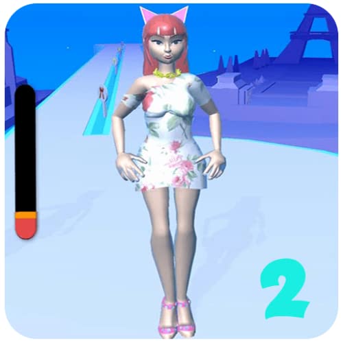 Catwalk hair girl beauty body fashion 2 Challenge race for battle run to dressup