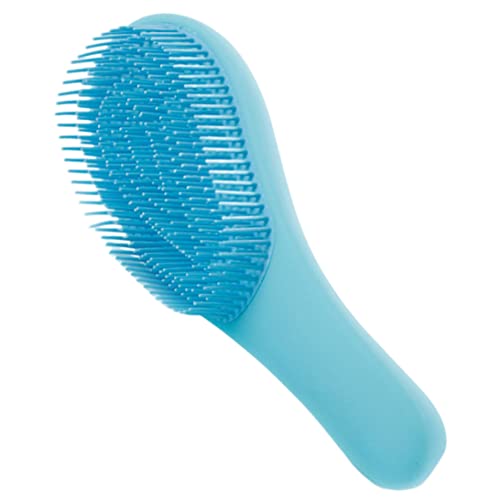 Cepillo de Detangling Cabello Rizado Recto Scre Seco Scalp Massage Peine Peluquería Herramienta Azul