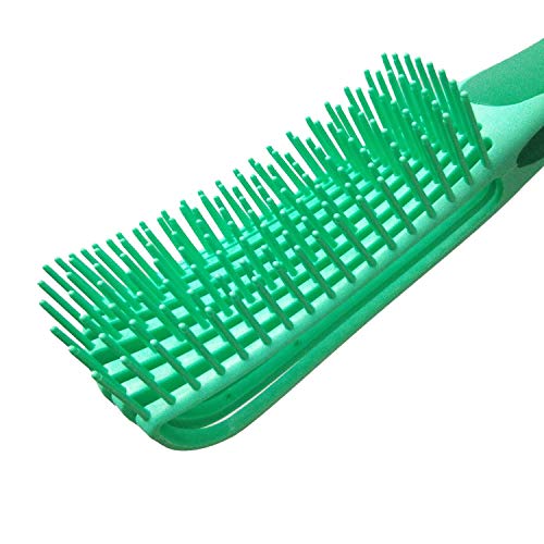 Cepillo de pelo desenredante de Nylon para el pelo – Cepillo desenredante para niños, hombre y mujer – Cepillo de pelo brillo, crecimiento y roturas – Cepillo desenredante fácil (verde))