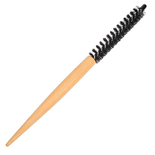 Cepillo de pelo redondo pequeño, peine de maquillaje antideslizante seguro, portátil Dispersa rápidamente el cabello trenzado para el hogar Acorta(16# small wooden comb)