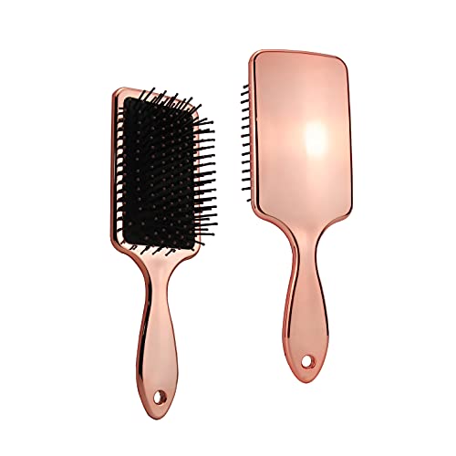 Cepillo de Pelo,Desenredante para Cabello,para Cabello Largo,Pelo Redondo,Cabello Rizado,Cabello Mojado,Pelo Profesional (Rosa Dorado)