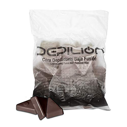 Cera caliente 1kg Chocolate | Cera baja fusión para depilación 1000gr | para pieles sensibles