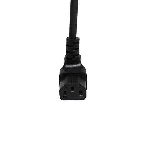 CERRXIAN 7.5In 20CM IEC 320 90 grados C13 3 Pin hembra a C14 3 Pin macho PDU fuente de alimentación cable de extensión para computadora LED HDTV Monitor y escáner