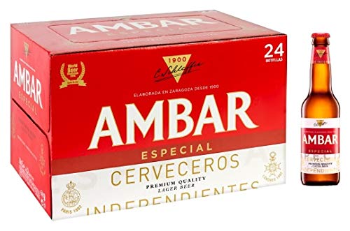 Cerveza Ambar Especial 24 botellines x 25 cl cubo