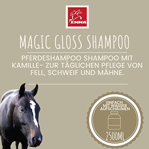 Champú para Caballos I Cuidado del Pelo I Cuidado del Pelo I Champú para Caballos y Perros con manzanilla y proteínas valiosas I Cuidado del Pelo Crin y Cola I Suave ph Neutro Limpia a Fondo 2500ml