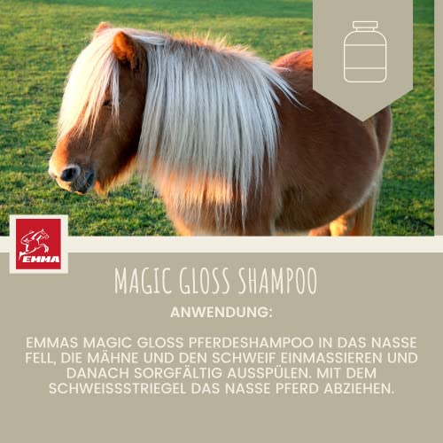 Champú para Caballos I Cuidado del Pelo I Cuidado del Pelo I Champú para Caballos y Perros con manzanilla y proteínas valiosas I Cuidado del Pelo Crin y Cola I Suave ph Neutro Limpia a Fondo 2500ml