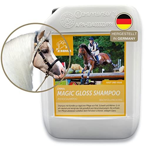 Champú para Caballos I Cuidado del Pelo I Cuidado del Pelo I Champú para Caballos y Perros con manzanilla y proteínas valiosas I Cuidado del Pelo Crin y Cola I Suave ph Neutro Limpia a Fondo 2500ml