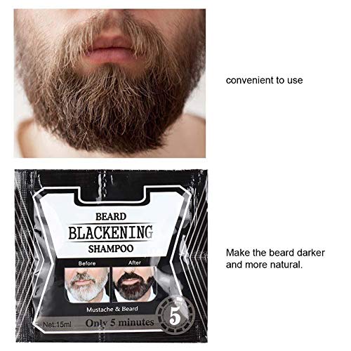 Champú Para Lavado De Barba, Champú Para Ennegrecimiento Champú Para Lavar Para Limpieza Profunda Ennegrecimiento Beard Blackening Shampoo Botella Para Champús (5 Piezas)(75Ml)