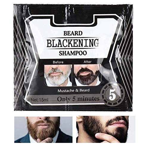 Champú Para Lavado De Barba, Champú Para Ennegrecimiento Champú Para Lavar Para Limpieza Profunda Ennegrecimiento Beard Blackening Shampoo Botella Para Champús (5 Piezas)(75Ml)