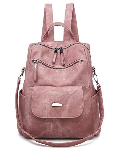 ChaoYmai Mochila para Mujer Casual Bolso Mochila Antirrobo,Rosa