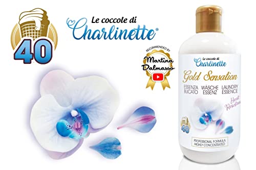 Charlinette Perfume para el Lavado in lavadora de larga duración Potenciador aroma y Fragancia para la Ropa Perfumador Concentrado Professional con Aceite Esencial de Orquídea Silvestre 40 lavados