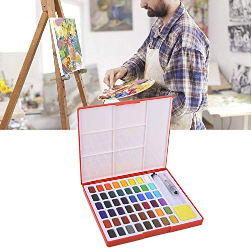 Chenbz Acuarela Pinturas Caja de Pintura, Arte Colorido Pinturas de Acuarela Sólida Caja de Pintura con Pincel Pigment Set