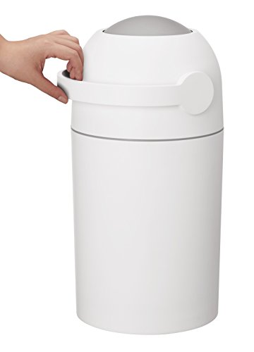 Chicco Contenedor Pañales con Control de Olores, Sistema de Deshecho de Pañales, Papelera Pañales Compacta, Ahorra Espacio, con Tapa, Fácil de Usar y Limpiar, Funciona con Bolsas de Plástico – Blanco