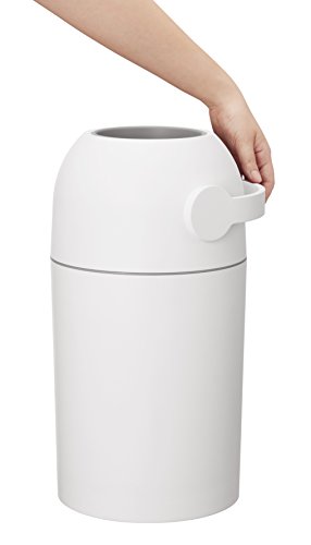 Chicco Contenedor Pañales con Control de Olores, Sistema de Deshecho de Pañales, Papelera Pañales Compacta, Ahorra Espacio, con Tapa, Fácil de Usar y Limpiar, Funciona con Bolsas de Plástico – Blanco