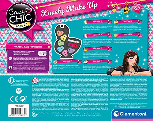 Clementoni - Crazy Chic - Lovely Make Up - Cisne - Set de Maquillaje Infantil a Partir de 6 años (18632)