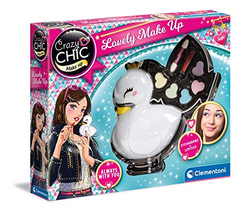 Clementoni - Crazy Chic - Lovely Make Up - Cisne - Set de Maquillaje Infantil a Partir de 6 años (18632)