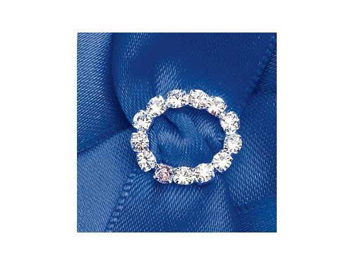 Club Verde Diamante Oval Hebilla de Cinta, Plata, 1,5 x 1,3 cm, 10 por Paquete