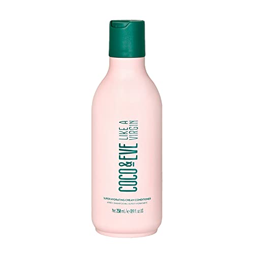 Coco & Eve Like A Virgin - Acondicionador superhidratante natural y sin sulfatos - Cuidado capilar con aceite de argán, de coco y de aguacate - Reparador para el cabello seco, dañado y teñido - 250 ml