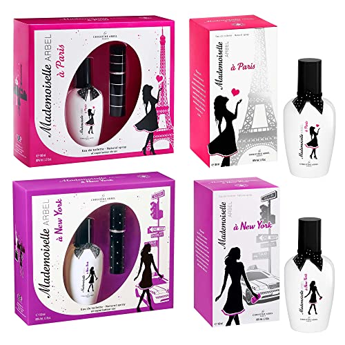 Coffret Perfume Mujer Mademoiselle Arbel en Nueva York Eau de Toilette 100 ml + un aerosol de bolsa 10 ml para Rellenar