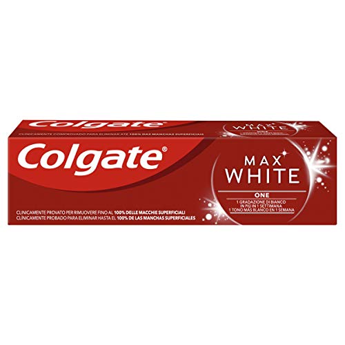 Colgate Max White One, Pasta de Dientes Blanqueante, Pack 12 Uds x 75ml