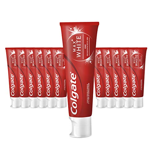 Colgate Max White One, Pasta de Dientes Blanqueante, Pack 12 Uds x 75ml