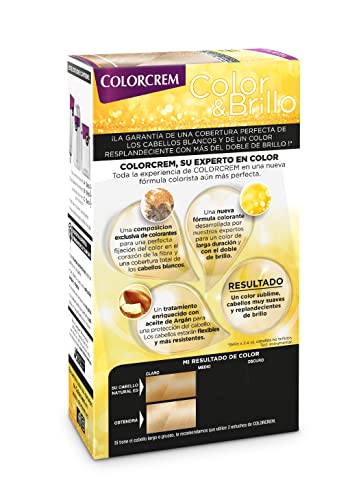 Colorcrem Color & Brillo - Tinte Permanente Mujer - Tono 902 Rubio Extra claro Miel, con Tratamiento Nutri-Protector al Aceite de Argán. + 45% de Producto | Disponible en más de 20 Tonos.