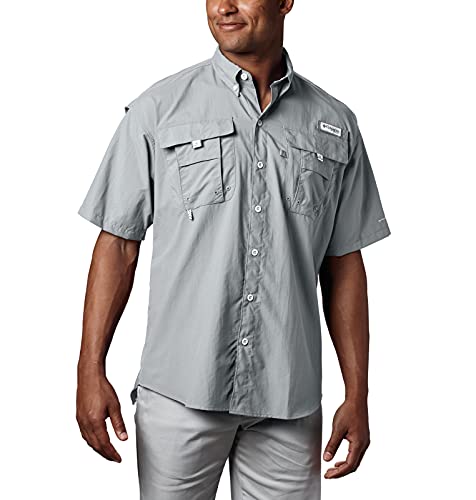 Columbia Bahama II - Camisa de Manga Corta para Hombre Bahama II, Hombre, 1011651, Gris, M