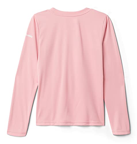 Columbia Mirror Rock Long Sleeve Graphic tee Camisa, Pink Orchid Stacked Mashup, 104 para Niñas