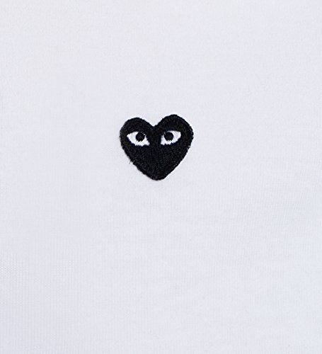 Comme des Garçons Play T-Shirt Bianca Cuore Nero - XXL