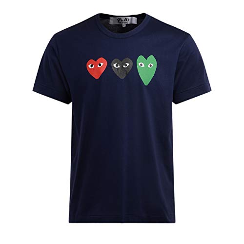 Comme des Garçons Play T-Shirt BLU 3 CUORI - S