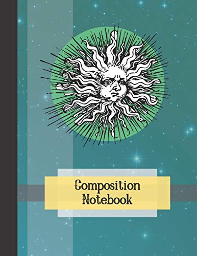 Composition Notebook: Vintage Sun, Moon, and Stars (WIDE RULED) - Writing Journal Gift for Girls and Women