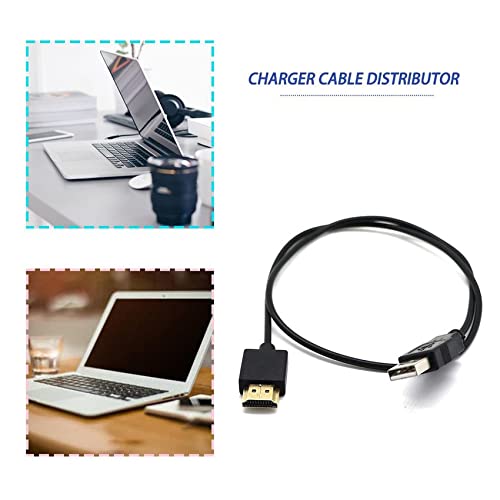 Conector HDMI compatible macho a hembra con cable durable del extensor del anuncio del divisor del cable del cargador del USB 2,0