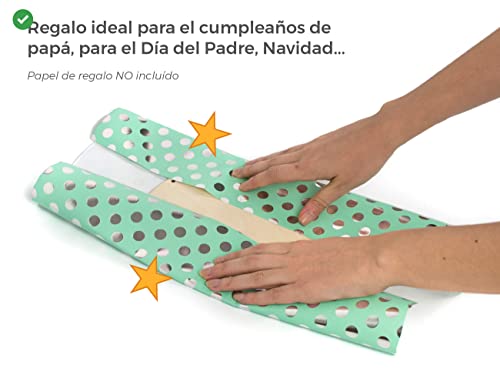 CONTRAXT Marco Huellas Bebe Papa Primerizo Regalos Personalizados Bebés Recuerdo Madera Dia del Padre Regalo Original Huella Mano Bebe para la Mejor Papa (Español, Padre)