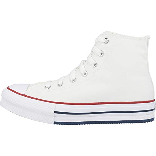 Converse Chuck Taylor All Star EVA Lift, Zapatillas de Gimnasio Unisex niños, White/Garnet/Midnight Navy, 27 EU