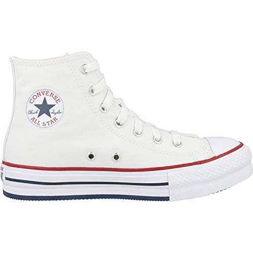 Converse Chuck Taylor All Star EVA Lift, Zapatillas de Gimnasio Unisex niños, White/Garnet/Midnight Navy, 27 EU