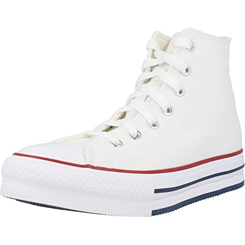 Converse Chuck Taylor All Star EVA Lift, Zapatillas de Gimnasio Unisex niños, White/Garnet/Midnight Navy, 27 EU