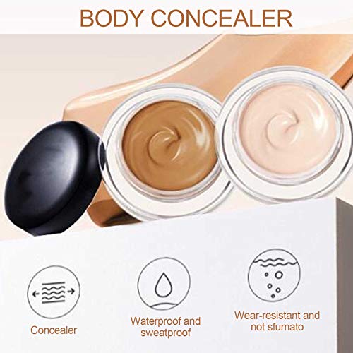 Corrector de tatuajes - Corrector de piel - Impermeable - Para manchas oscuras, cicatrices, vitiligo y más - Maquillaje para cubrir tatuajes - Úselo en el cuerpo, para las piernas, para hombres y muje