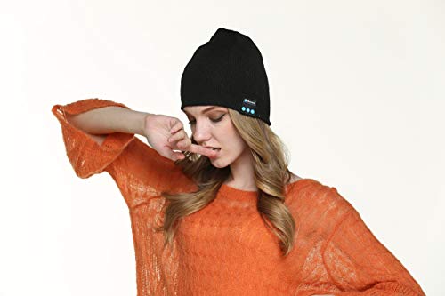 COTOP Gorro de Punto con Bluetooth, Regalos Originales, Gorro de música de Invierno con Auriculares estéreo y micrófono, Regalo de cumpleaños y Navidad para Hombres, Mujeres, Familiares y Amigos