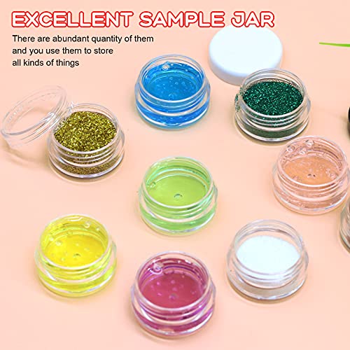 COYICOLI 30 Piezas Envases para Cosmetica,Envase cosmético vacío de 5g Mini Tarro de Plástico Tarro vacío Crema de Viaje con Tapa-Crema/Muestra/Loción/Polvo-3 Colores (Blanco, Negro, Transparente)