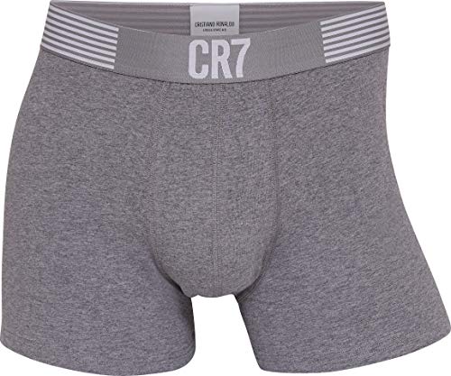 CR7 CRISTIANO RONALDO CR7 5-Pack Men's Cotton Trunk Baadores Ajustados para Hombre, Negro, Negro, Azul, Gris Claro, L